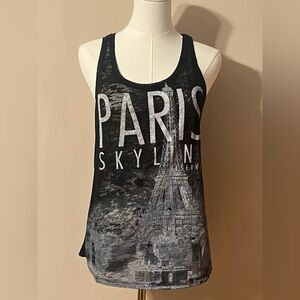 Like New Paris Skyline Tank Top